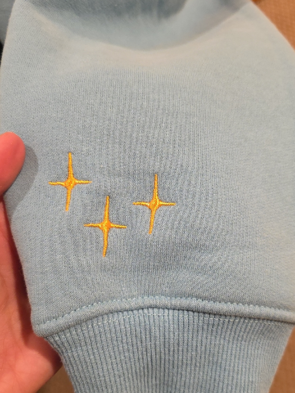 Light Blue Floral Pocket Hoodie - Picture 6 of 6